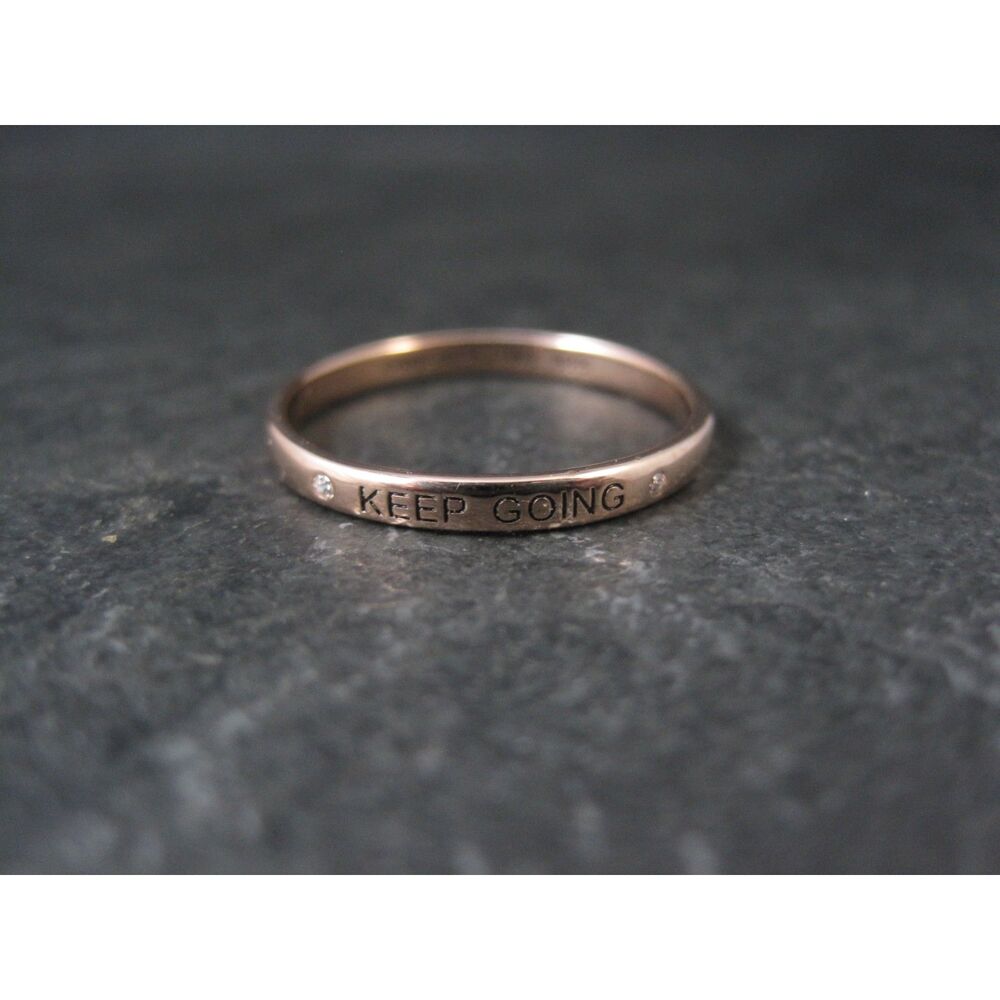 Rose Gold Vermeil Sterling Silver Keep Going Ring by Origami Owl Size 10 NEW